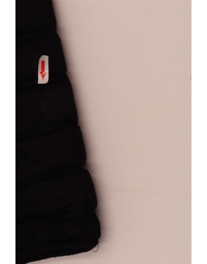 Jaqueta acolchoada com capuz feminina Superdry UK 12 poliéster preto médio