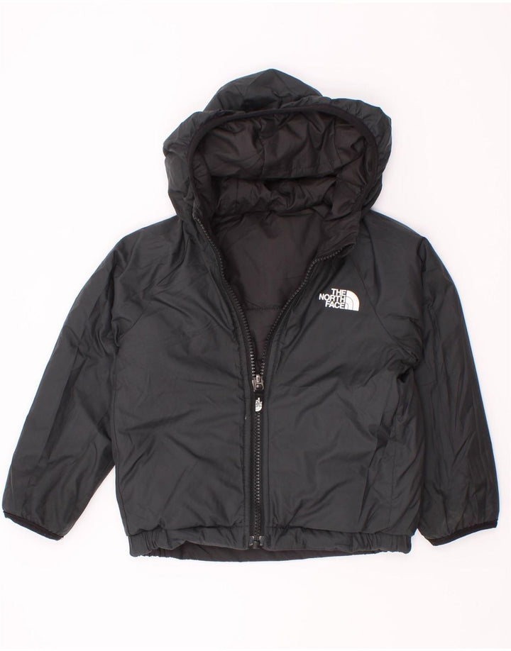 Jaqueta acolchoada com capuz para meninos The North Face 18-24 meses poliéster preto