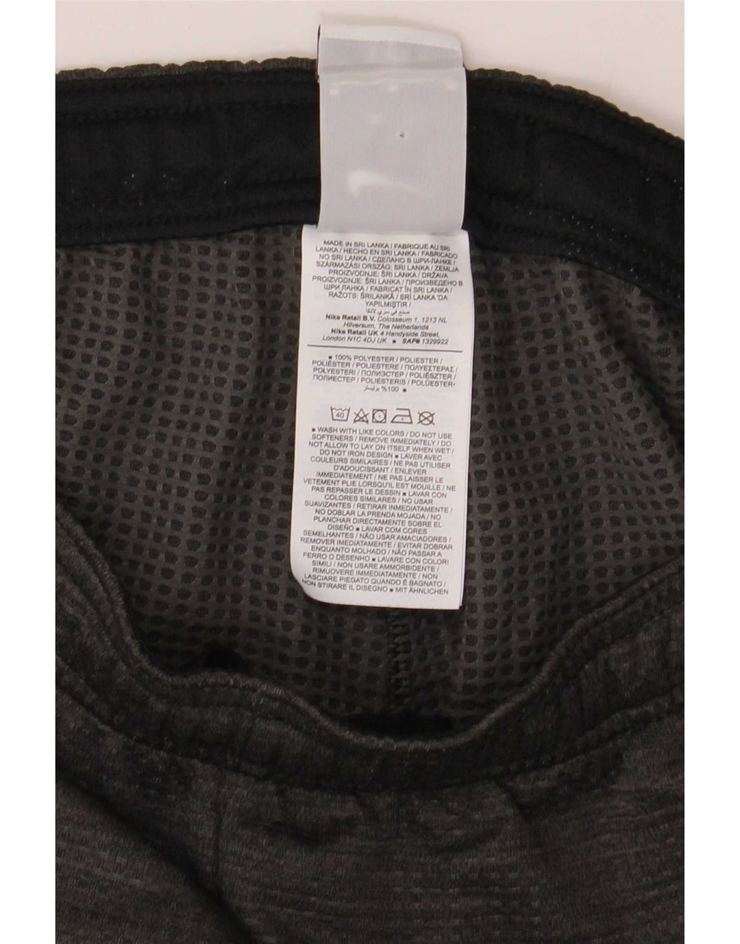 Calça de treino masculina Nike Dri Fit cinza médio manchado de poliéster