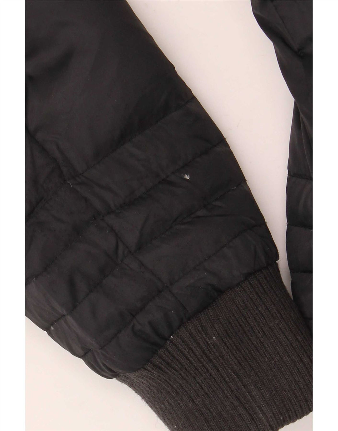 Casaco acolchoado com capuz feminino Playlife UK 12 médio preto poliamida