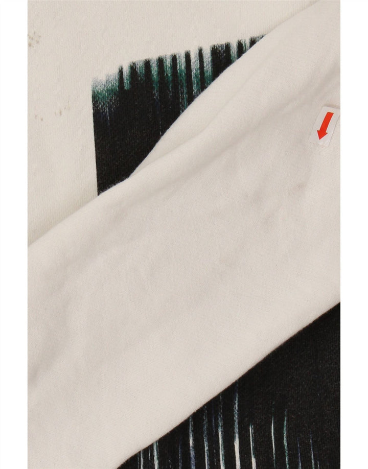 CALVIN KLEIN JEANS moletom gráfico masculino jumper médio algodão branco
