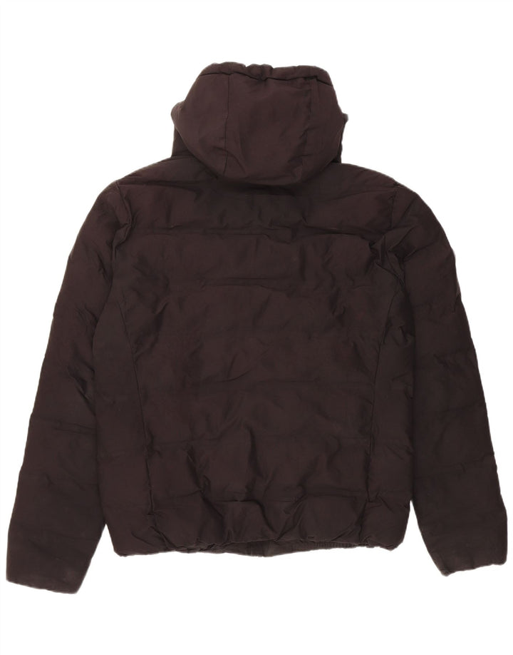Jaqueta acolchoada com capuz masculina Superdry UK 40 grande poliéster preto