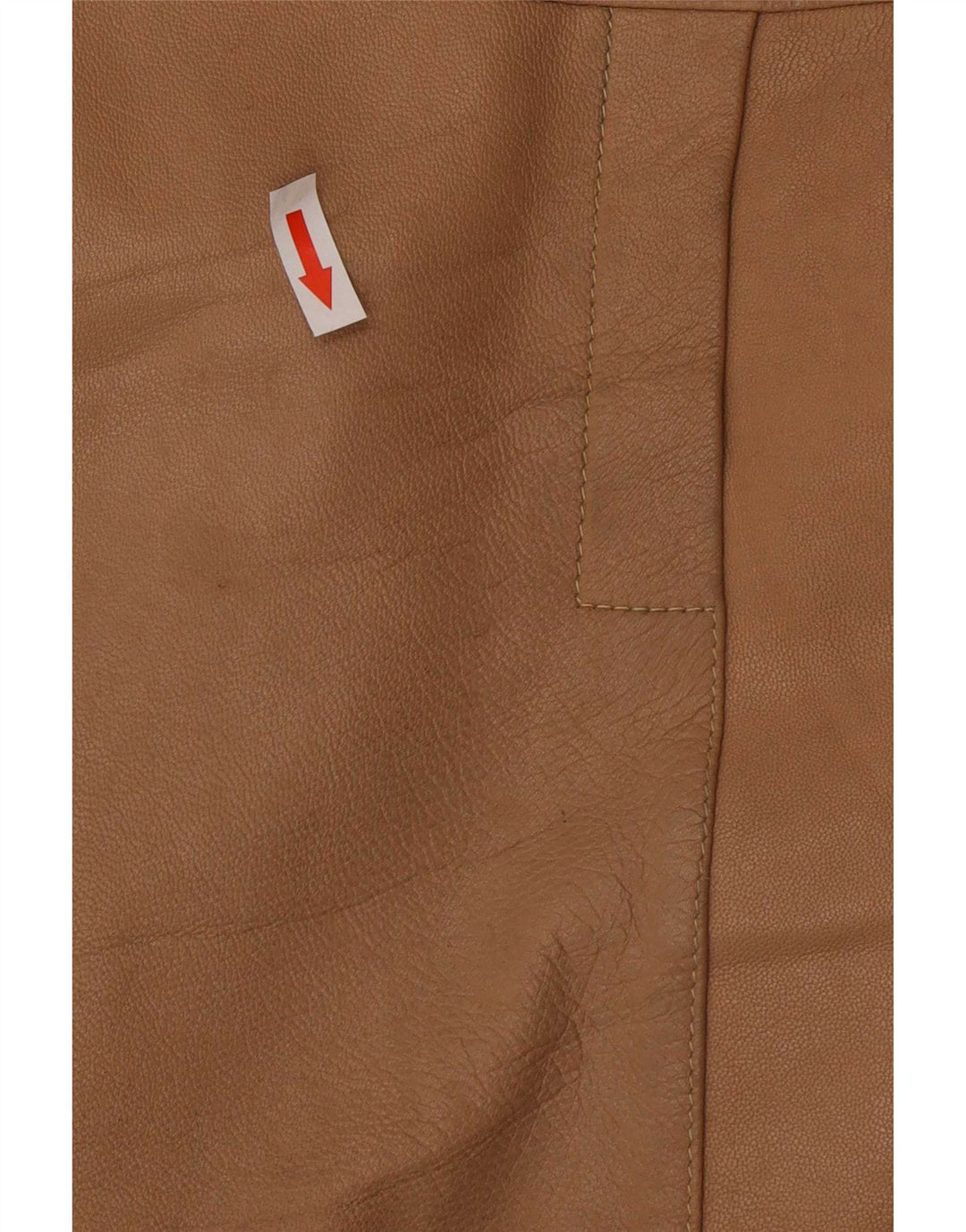 Jaqueta de couro masculina vintage pequena marrom