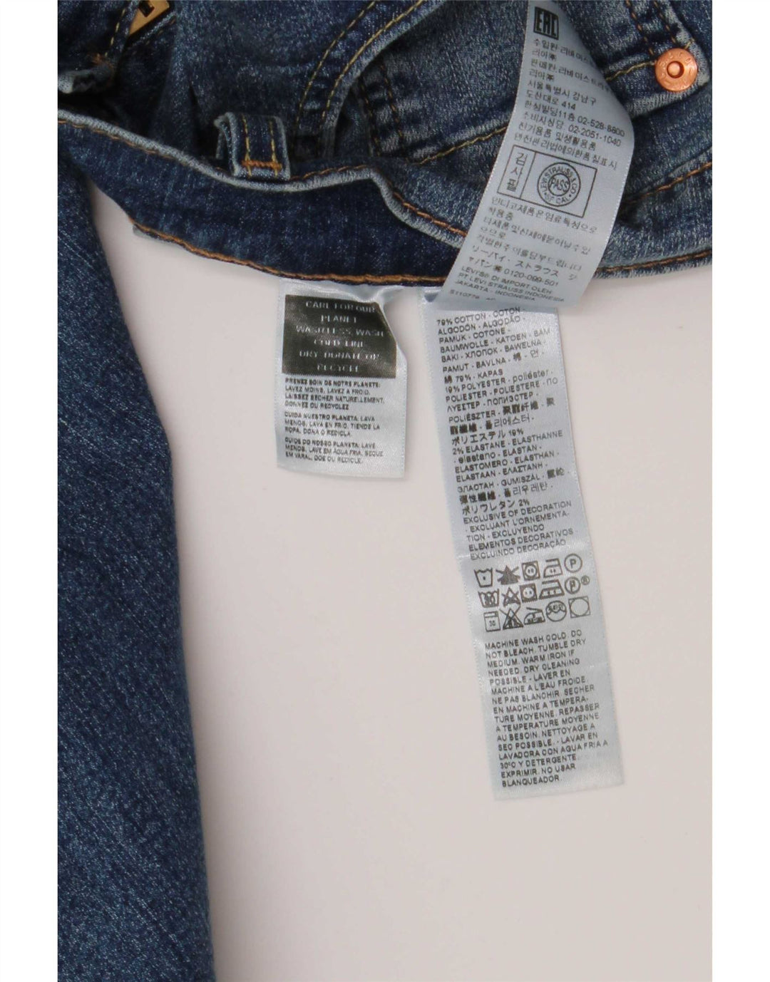 Calça jeans masculina Levi's 502 Tapered W29 L32 azul algodão