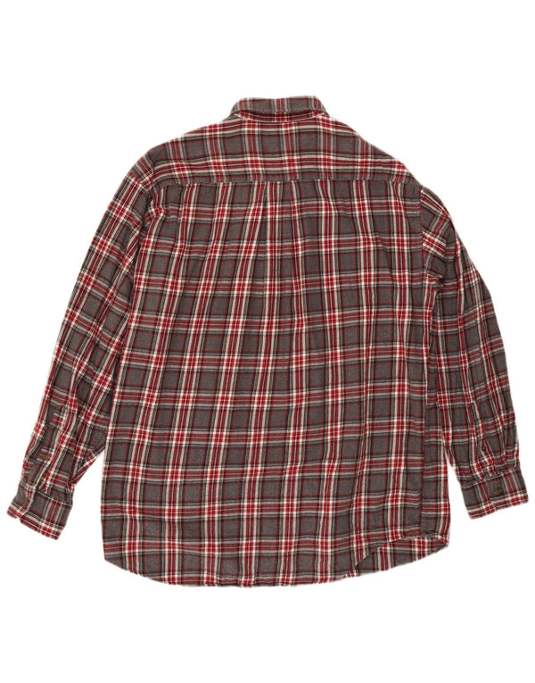 J. Crew Mens Flannel Shirt Large Grey Check Cotton