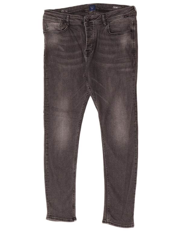 Nautica Mens Skinny Jeans W36 L30 Cinza Algodão