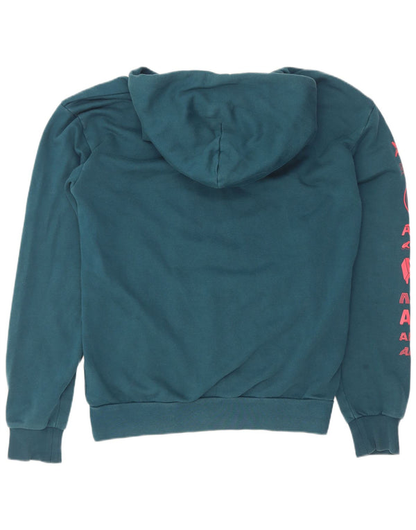 Adidas masculino gráfico moletom com capuz pequeno algodão azul