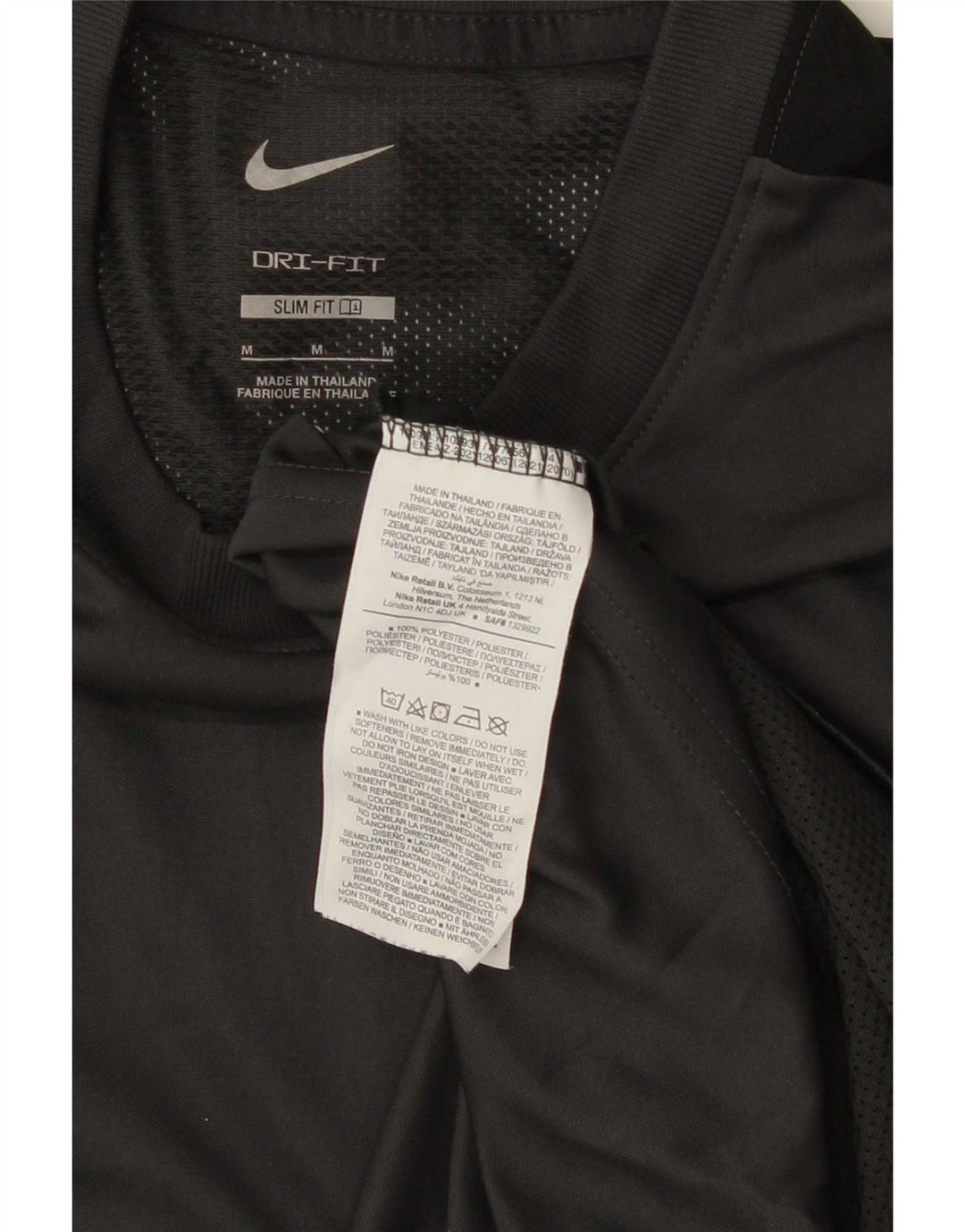 Camiseta Nike Masculina Dri Fit Slim Top Cinza Médio Colourblock Poliéster