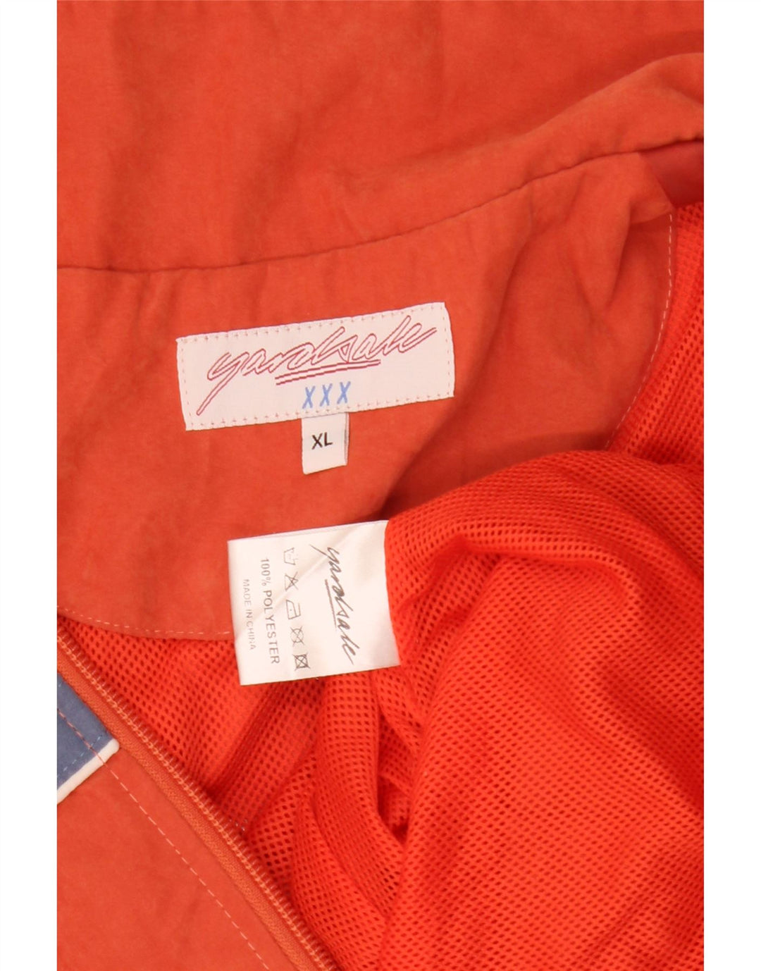 Jaqueta masculina de agasalho gráfico Yardsale XL laranja Colourblock poliéster
