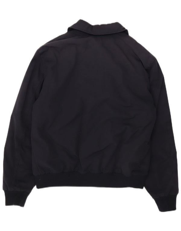 Jaqueta bomber masculina Zara UK 38 poliéster azul marinho médio