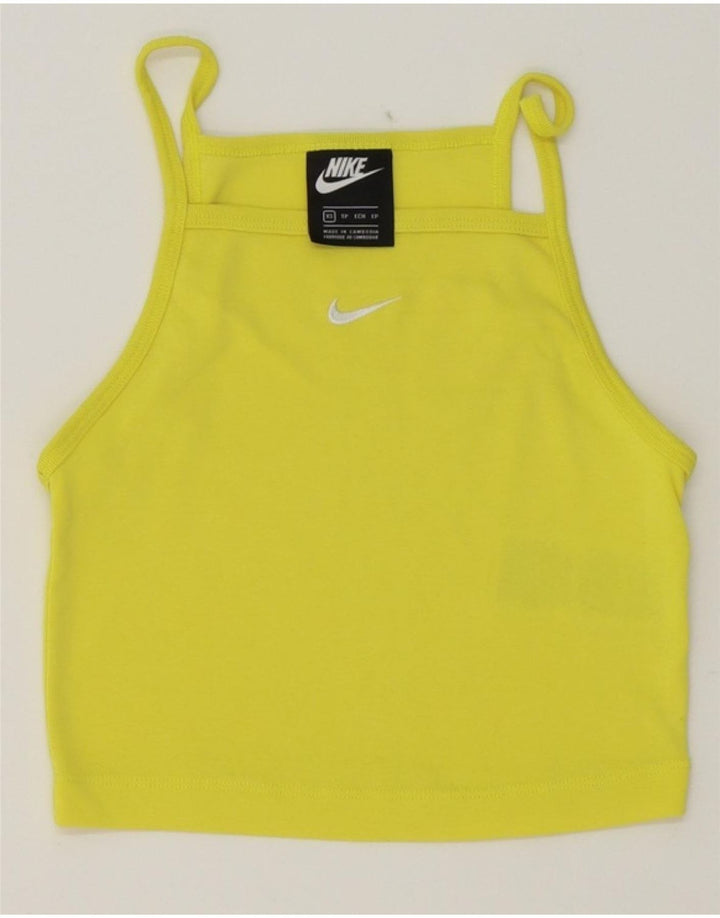 NIKE Girls Cami Top 5-6 Years XS Yellow Cotton Vintage Nike and Second-Hand Nike from Messina Hembry 