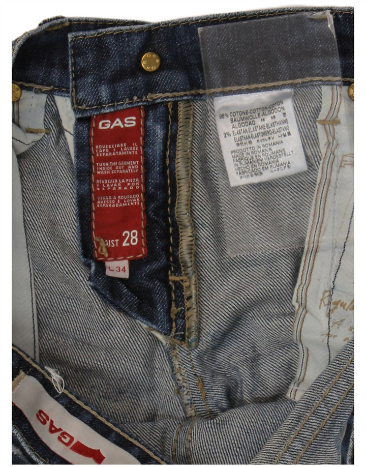 Gas Womens Bootcut Jeans W28 L29 Azul Algodão