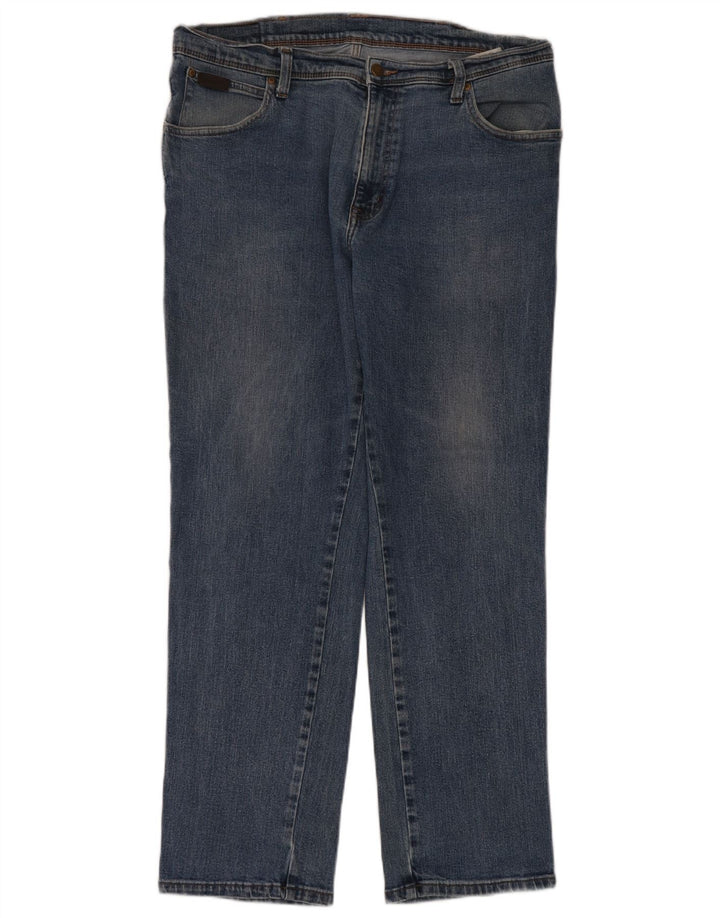 Wrangler masculino regular fit jeans reto W38 L32 algodão azul
