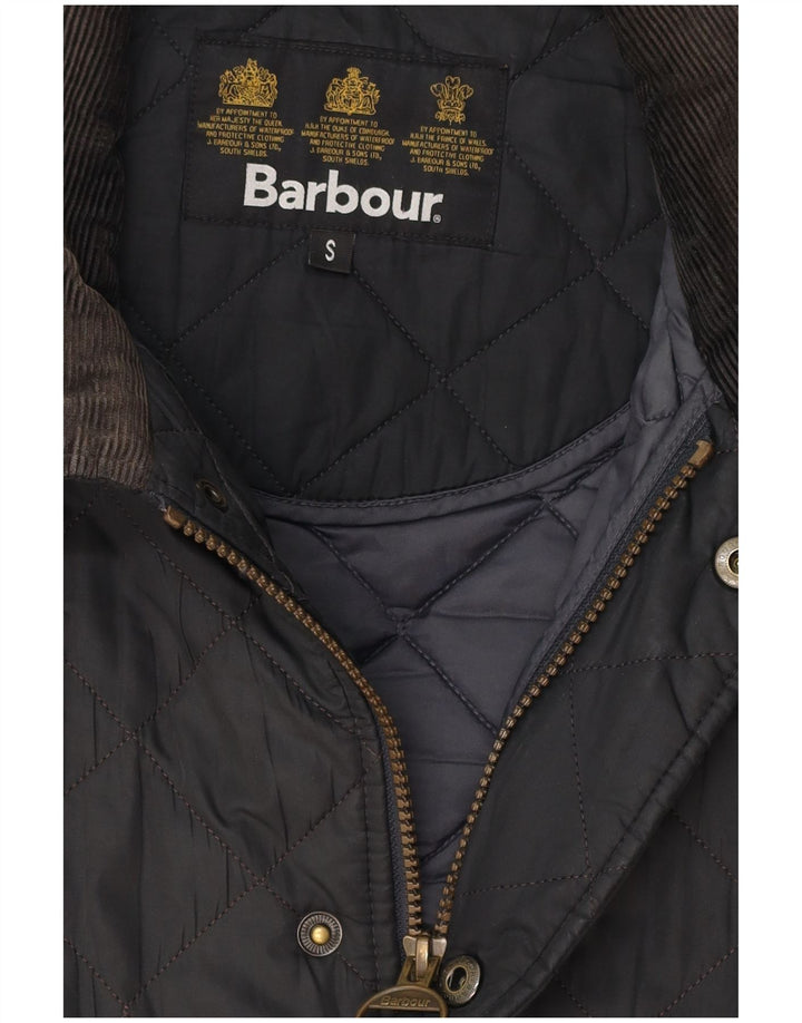 Jaqueta acolchoada masculina BARBOUR UK 36 algodão preto pequeno