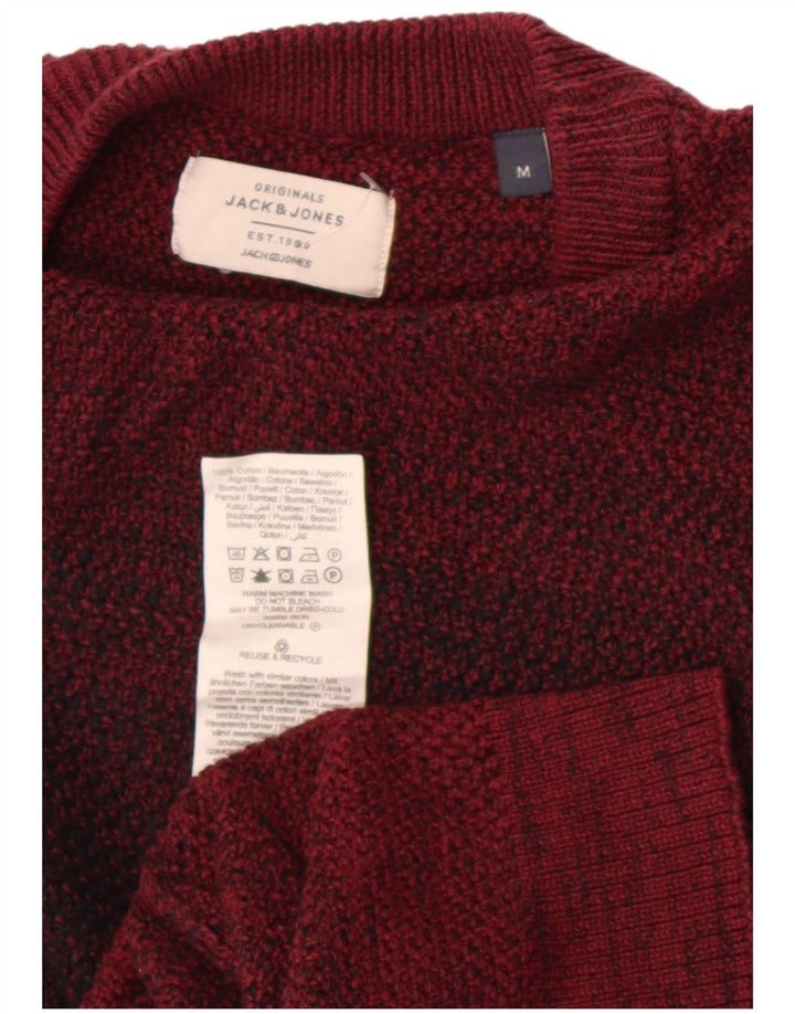 Suéter masculino Jack & Jones com gola redonda, algodão colorblock marrom médio