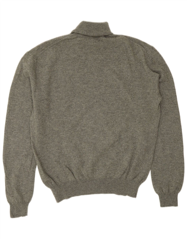 Suéter masculino Polo Ralph Lauren com gola redonda e lã cinza médio