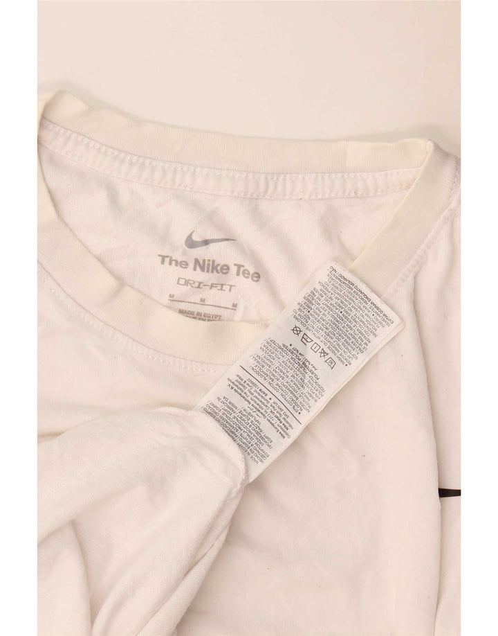 Nike Mens Camiseta Top Médio Algodão Branco