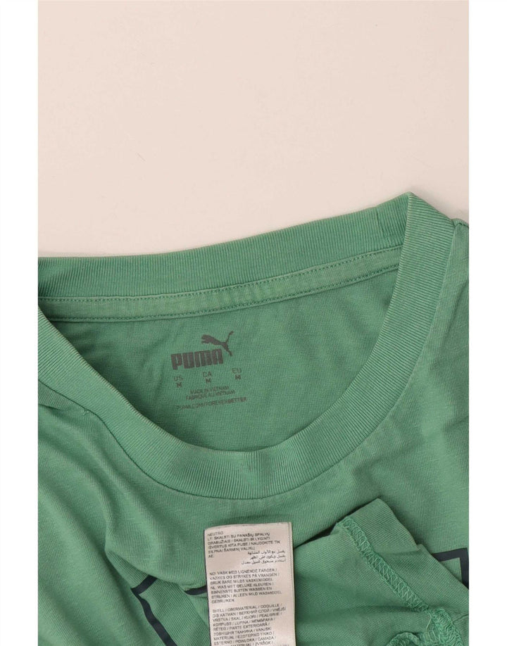 Camiseta masculina Puma Graphic Top Médio Algodão Turquesa