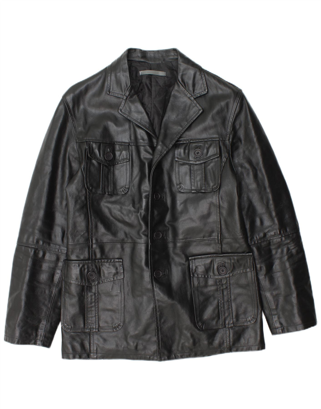 Jaqueta de couro masculina imperial Reino Unido 36 couro preto pequeno