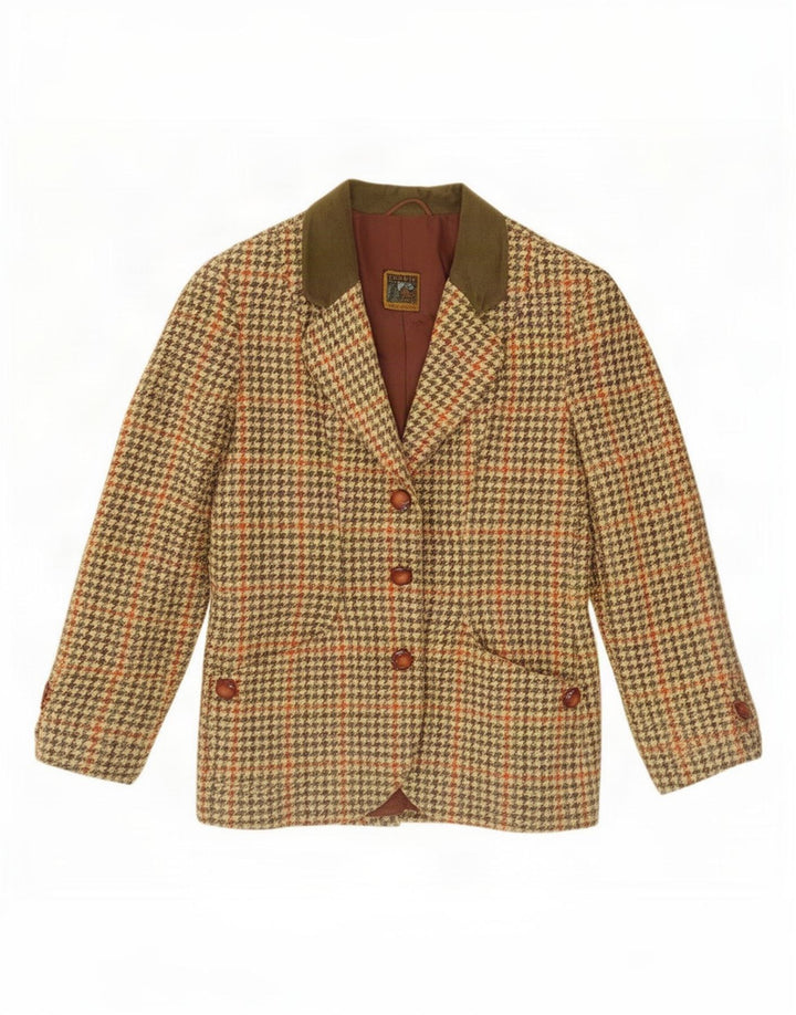 Jaqueta blazer feminina Imerio Tacchella IT 46 grande amarelo houndstooth