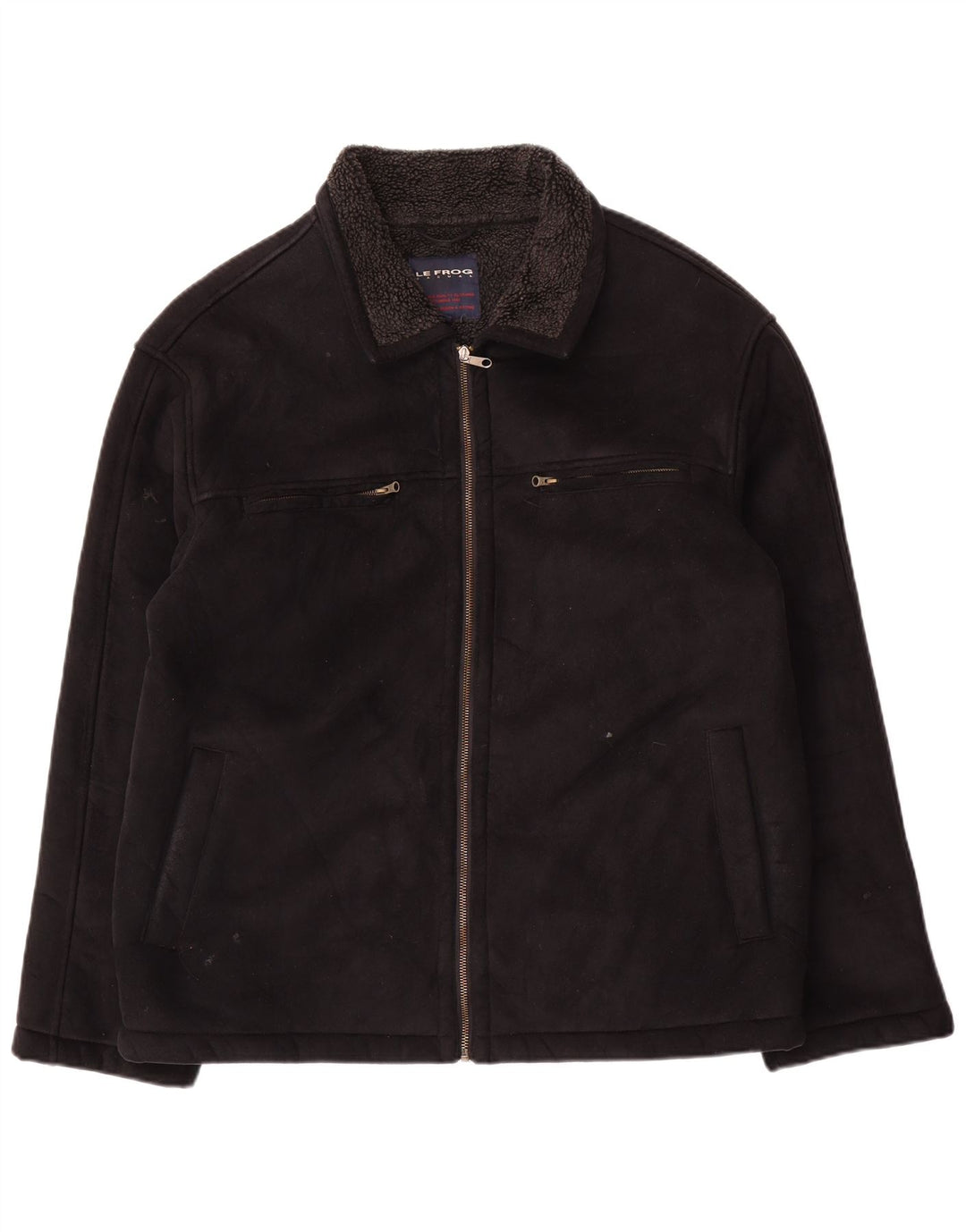 Jaqueta utilitária masculina Le Frog UK 38 poliéster preto médio