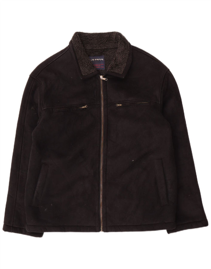 Jaqueta utilitária masculina Le Frog UK 38 poliéster preto médio