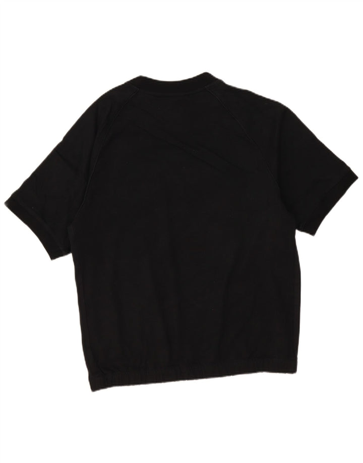 Adidas masculino manga curta moletom jumper pequeno algodão preto