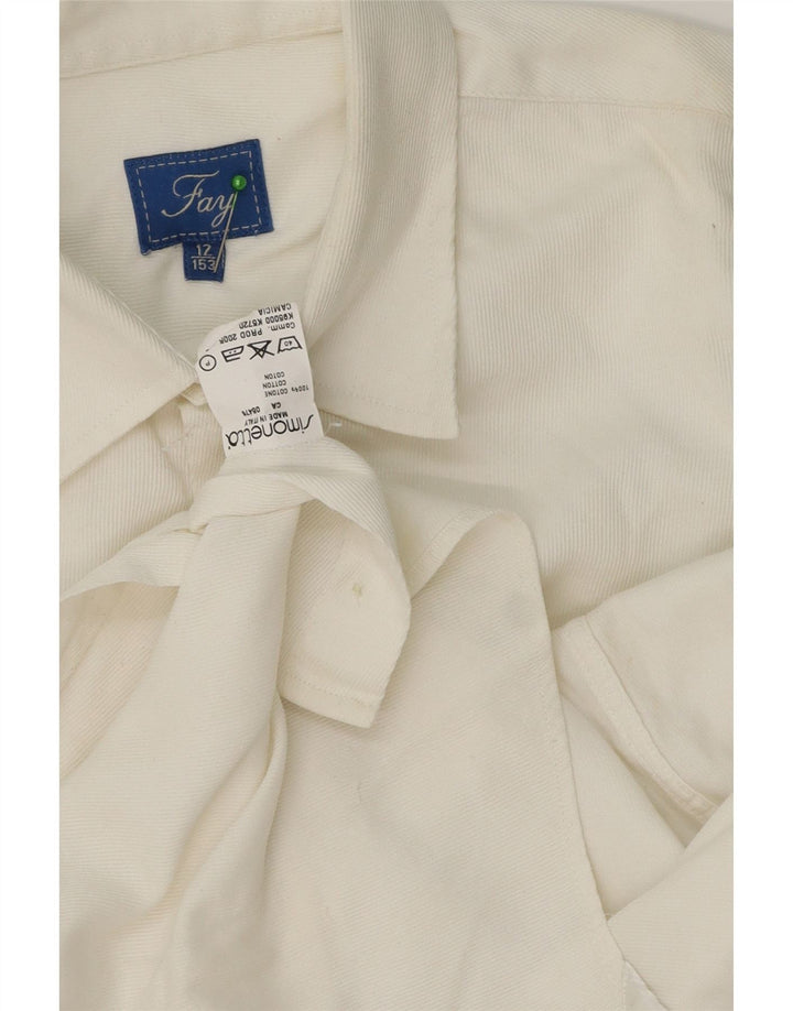 Camisa Fay Menino 11-12 Anos Algodão Branco