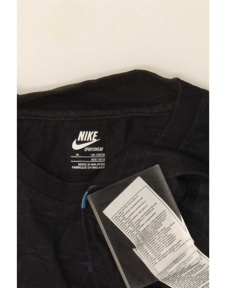 Camiseta Nike Boys Abstract Pattern Top 10-11 Anos Médio Algodão Preto