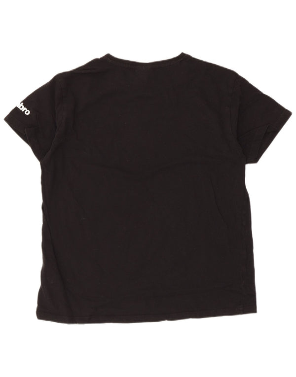 Umbro Womens T-Shirt Top UK 16 Large Black Cotton