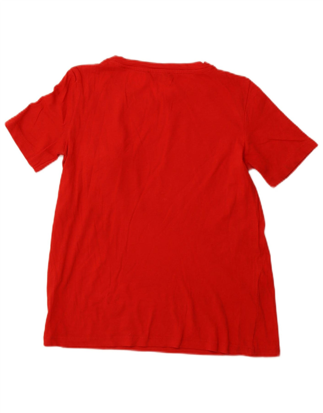 ZARA Womens T-Shirt Top UK 10 Small Red Cotton