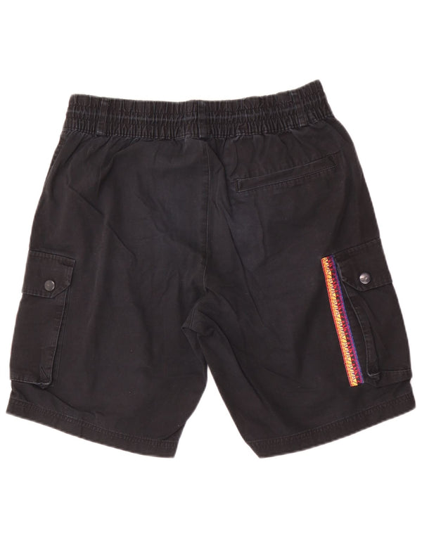 Adidas Mens Cargo Shorts Médio W30 Algodão Preto