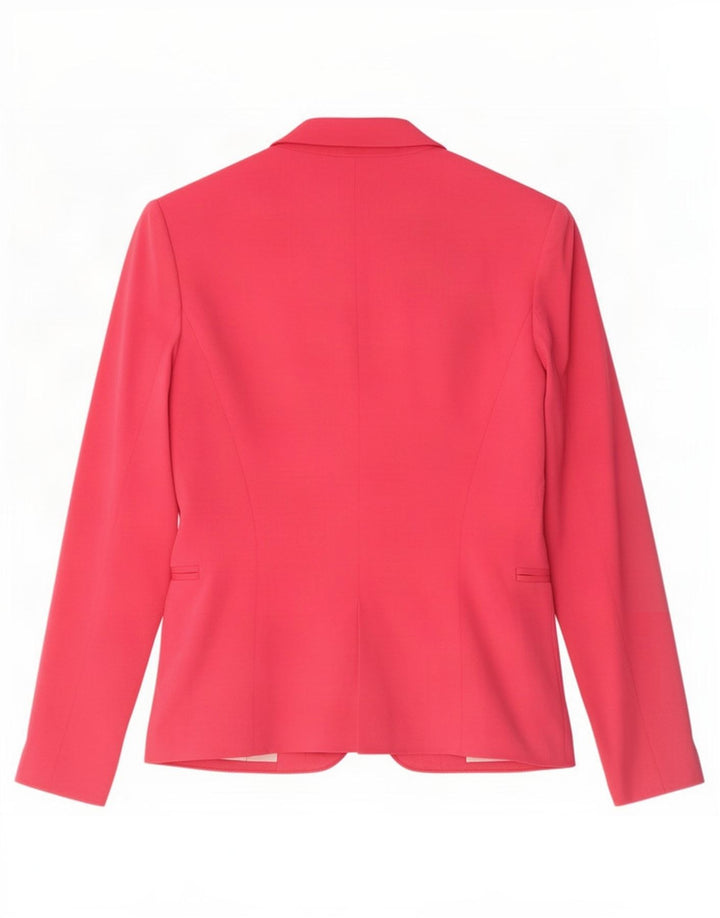 Jaqueta blazer feminina Zara com 1 botão Reino Unido 10 viscose rosa pequena