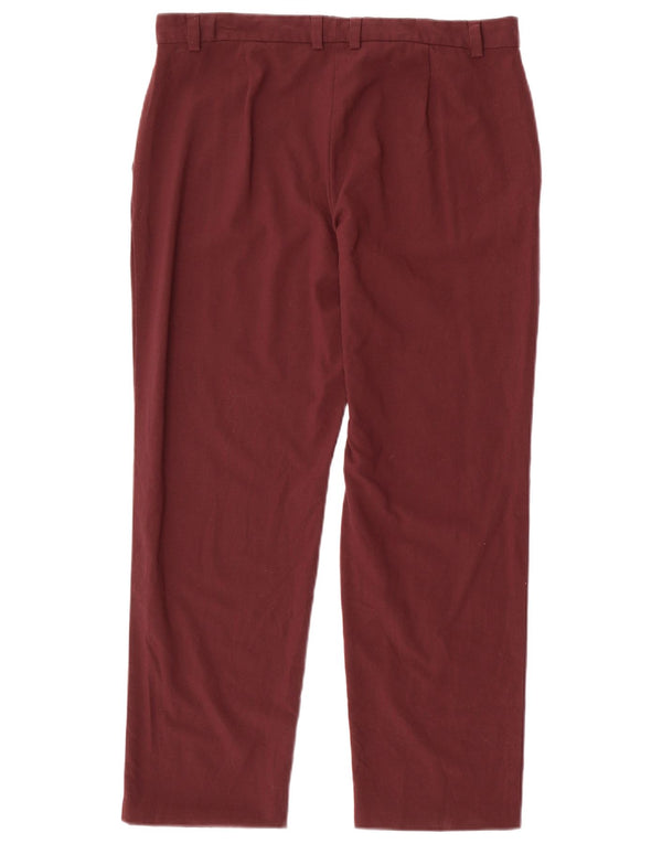 Calça feminina reta casual MARKS & SPENCER Reino Unido 14 grande W34 L27 marrom