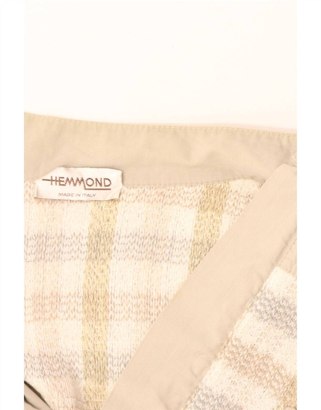 Jaqueta bomber masculina HEMMOND Reino Unido 38 algodão xadrez bege médio