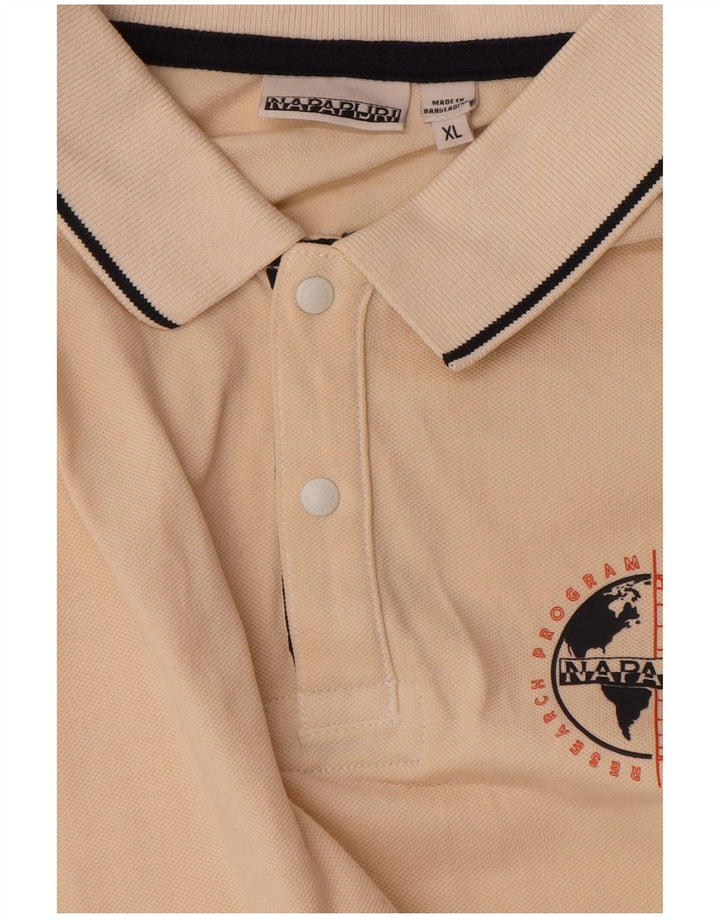 Camisa polo masculina Napapijri XL bege