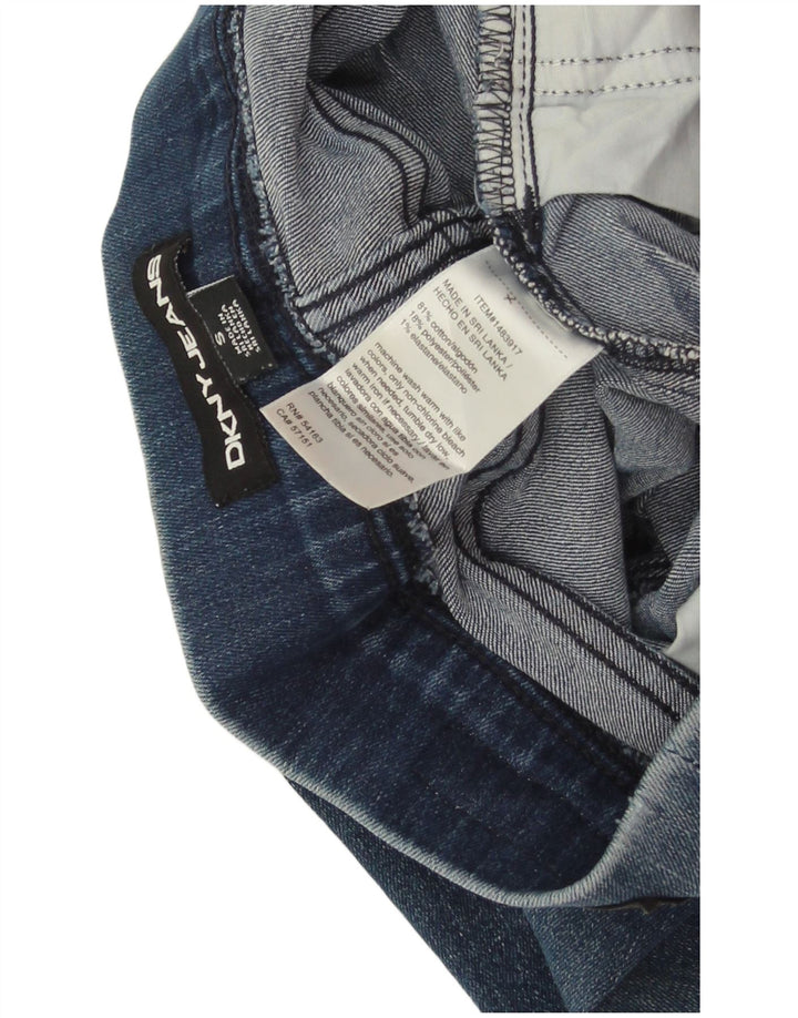 Shorts jeans feminino DKNY pequeno W27 algodão azul
