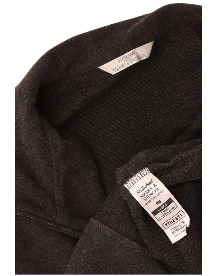 Jaqueta masculina de agasalho Marks & Spencer grande algodão cinza