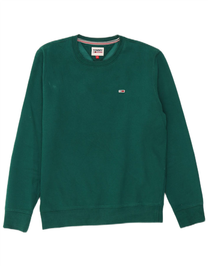 Tommy Hilfiger moletom masculino jumper médio algodão verde