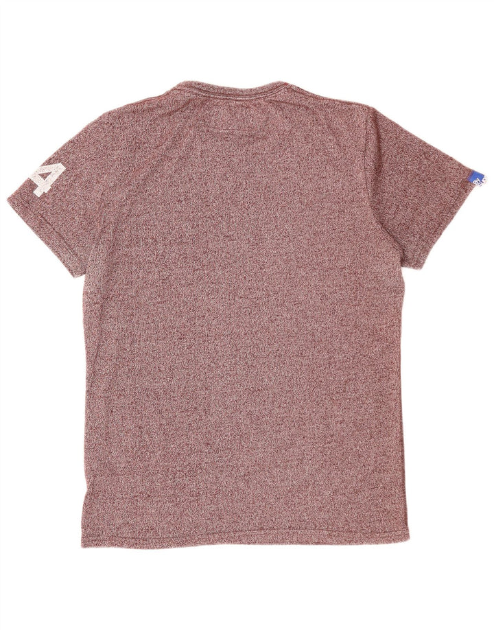 Camiseta masculina gráfica SUPERDRY grande algodão manchado roxo