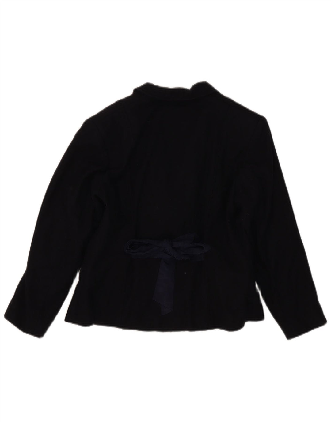Moschino Jaqueta blazer feminina com peito duplo de 7 a 8 anos de lã azul marinho