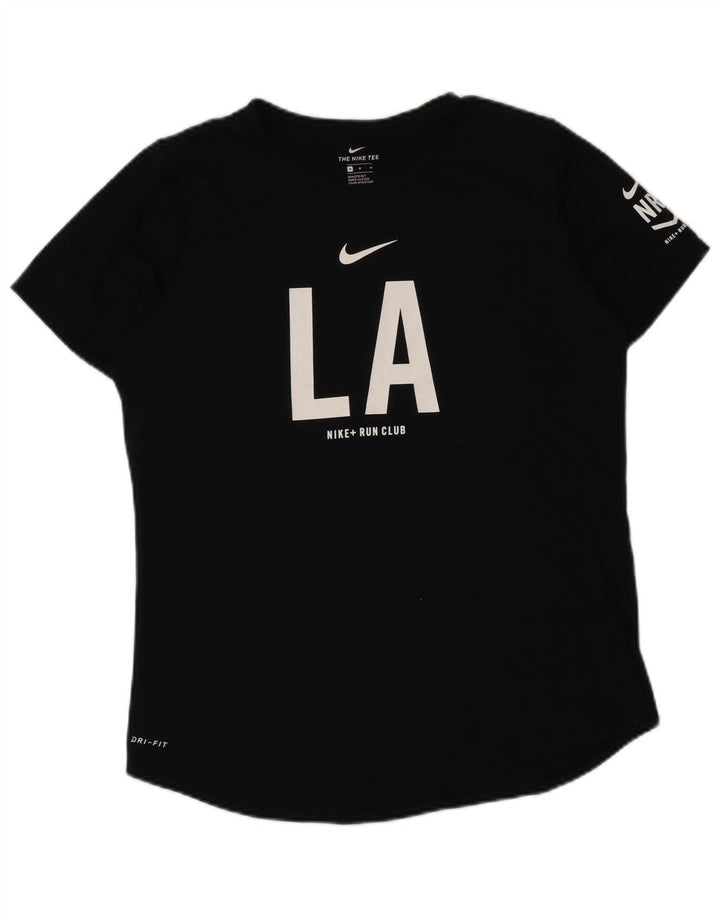 Camiseta Nike Feminina Dri Fit Graphic Top UK 14 Médio Preto Poliéster
