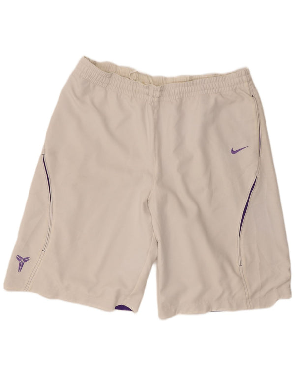 Nike Mens Dri Fit Sport Shorts XL Poliéster Branco