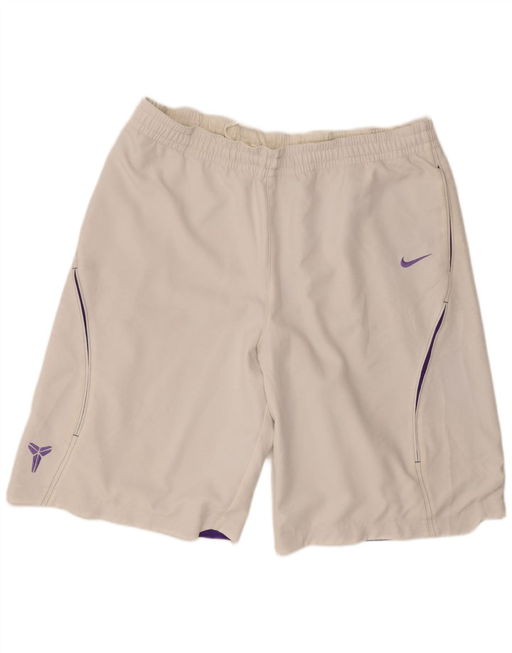 Nike Mens Dri Fit Sport Shorts XL Poliéster Branco