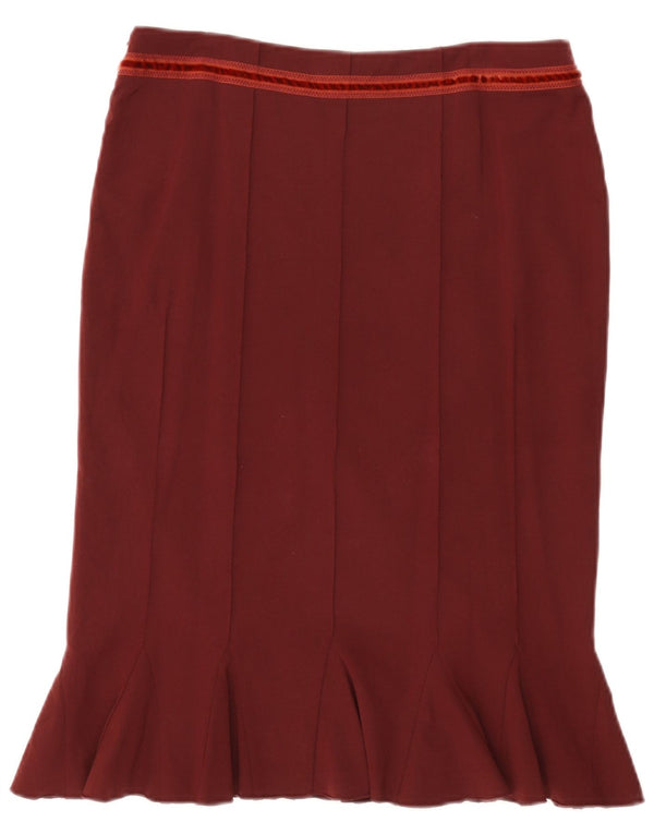 Roberto Cavalli Saia feminina Classe Sereia IT 44 Médio W30 Lã Borgonha