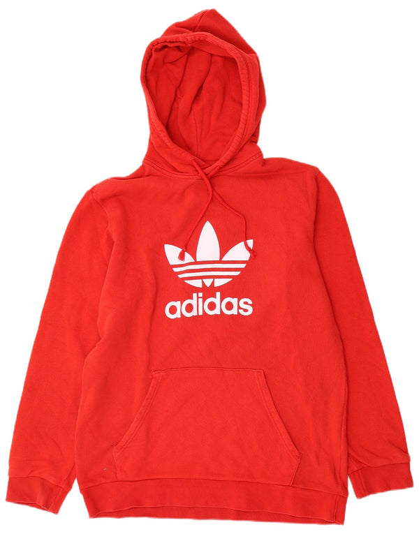 Adidas Mens Graphic Hoodie Jumper Médio Algodão Vermelho