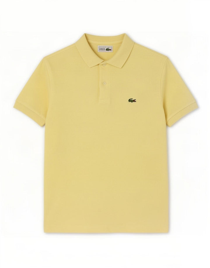 Camisa polo masculina Lacoste tamanho 4 médio algodão amarelo