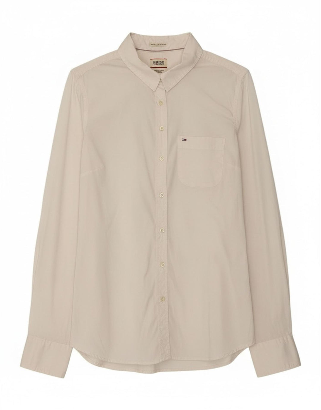 Camisa Tommy Hilfiger Feminina UK 12 Médio Algodão Branco