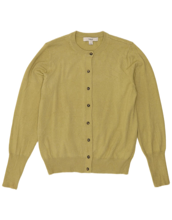 Suéter cardigã feminino Marks & Spencer Reino Unido 10 viscose verde pequena