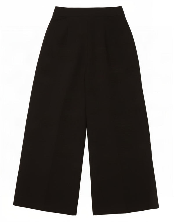 Calça Capri Feminina Topshop Cintura Alta Perna Larga Reino Unido 6 XS W26 L22 Preta